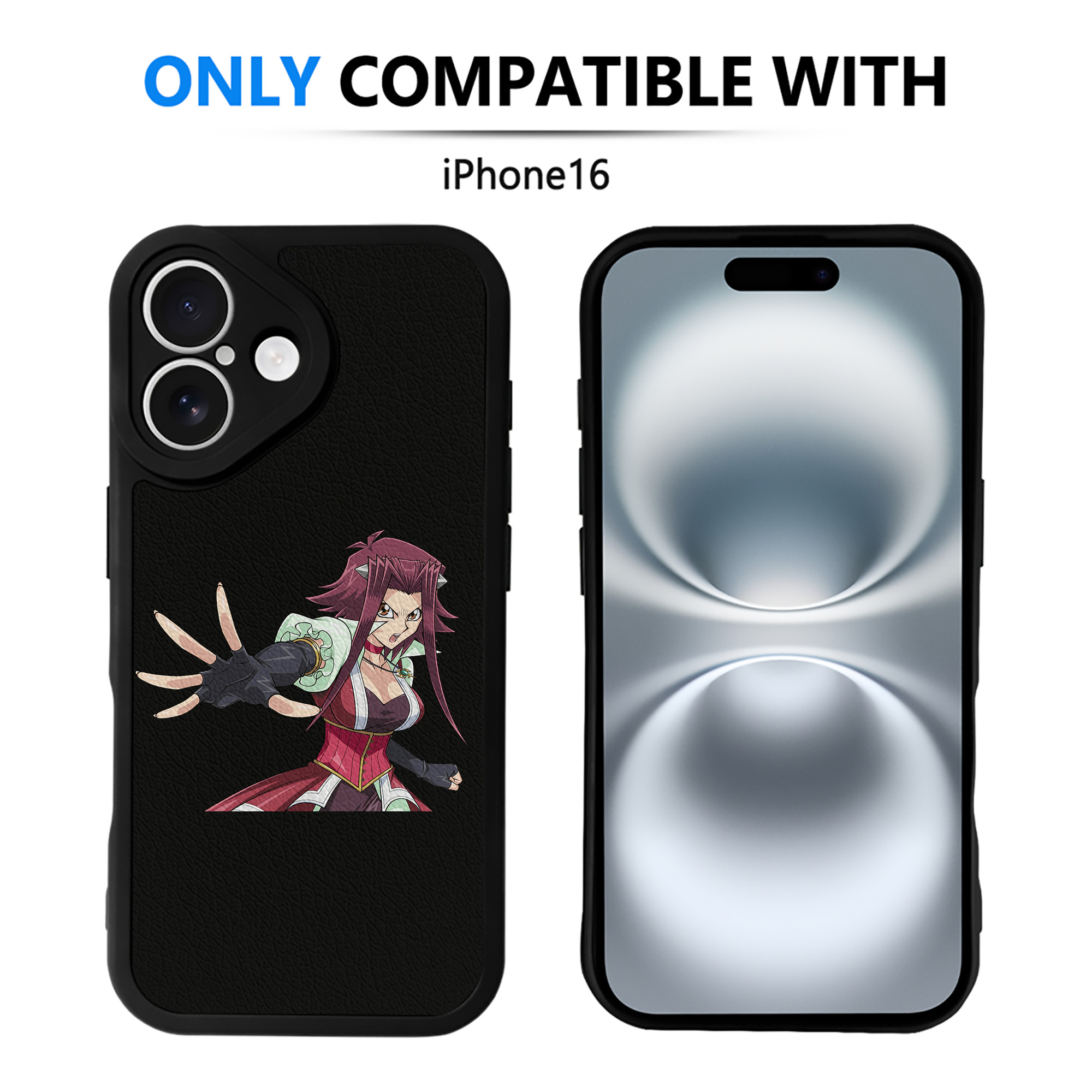 遊☆戯☆王 Yu-Gi-Oh! 【iPhone 16シリーズ対応】シリコンスマホケース（レザー調） 材質：シリコン